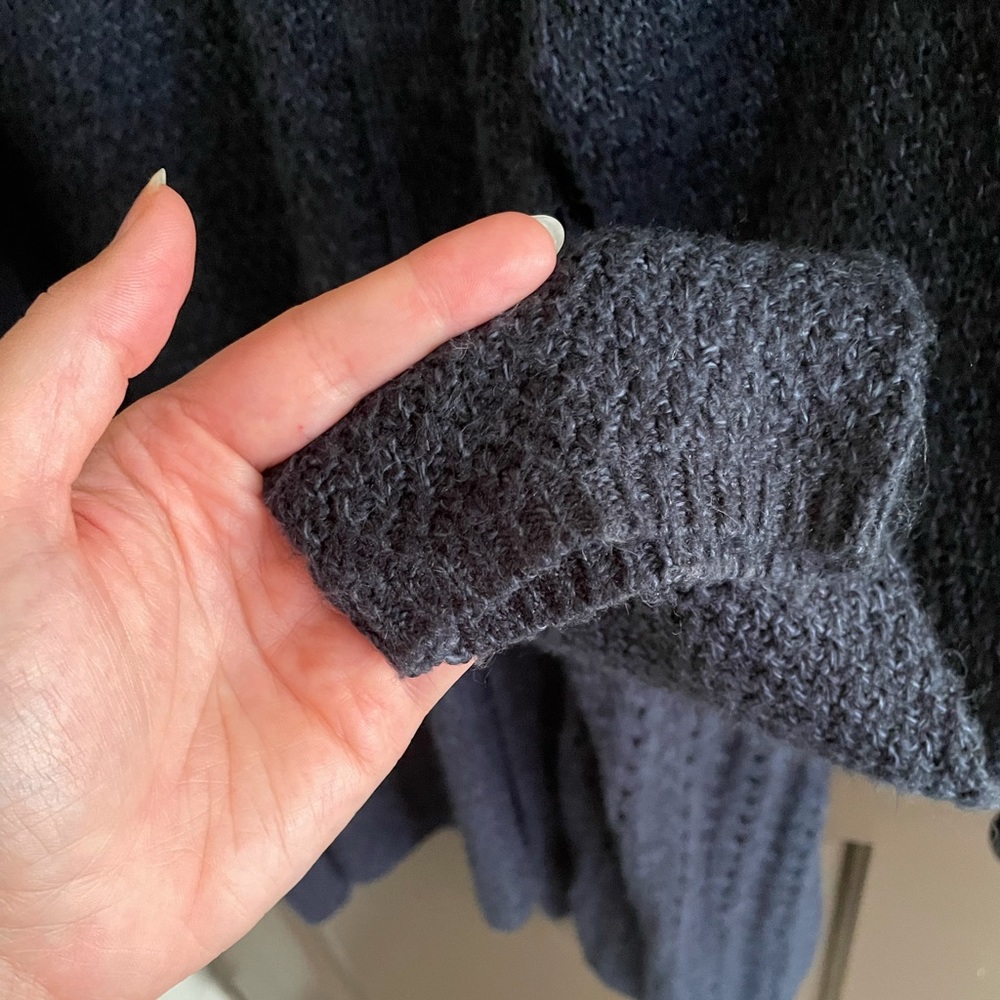 Croft & Barrow Blue Crochet Long Cardigan XL - Picture 8 of 16